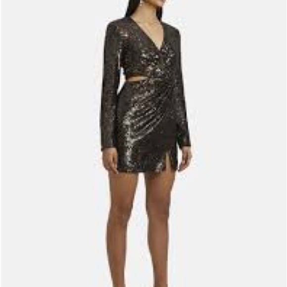 (103) ❤️ BNWT Jonathan Simkhai Conrad hammered sequin blazer mini dress - Picture 6 of 11